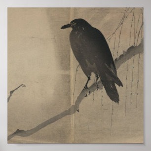 Karasu japonés del ni de Yanagi del arte del