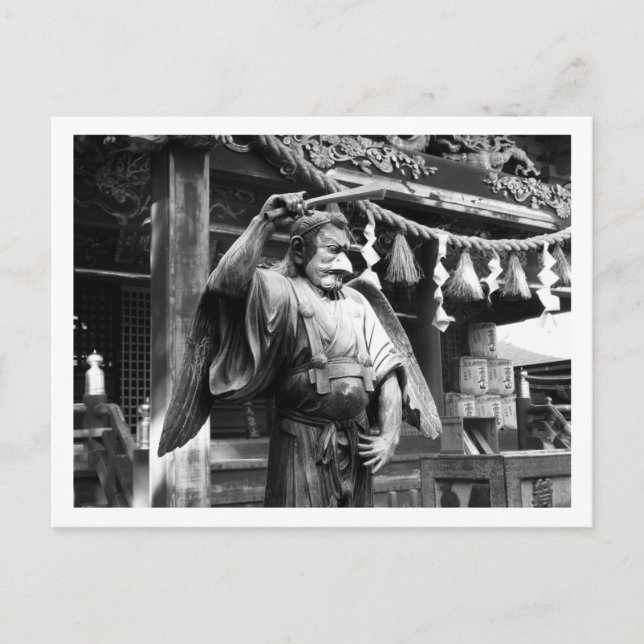 Karasu-tengu, Monte Takao: postal de Japón (Anverso)