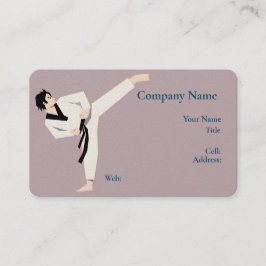 Karate básico de tarjetas de presentación de plant