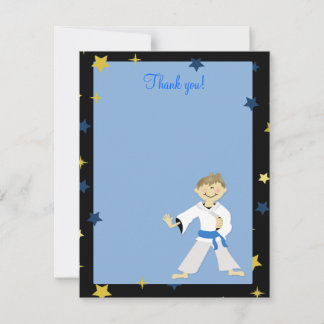 KARATE BOY Blue Belt 4x5 Flat Gracias nota