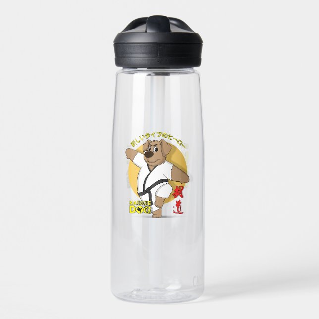Karate Dog | Botella de agua de 25 oz (Delante)