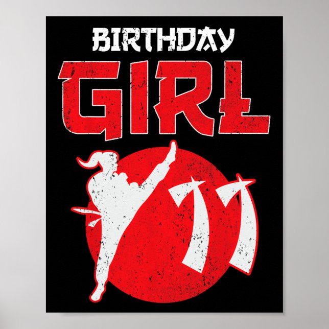 Karate Taekwondo: arte marcial de cumpleaños de 11 (Frente)