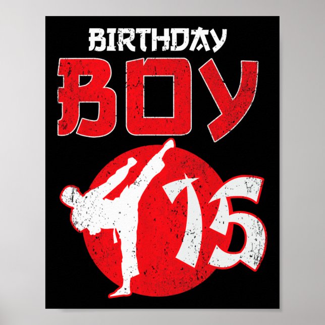 Karate Taekwondo: arte marcial de cumpleaños de 15 (Frente)
