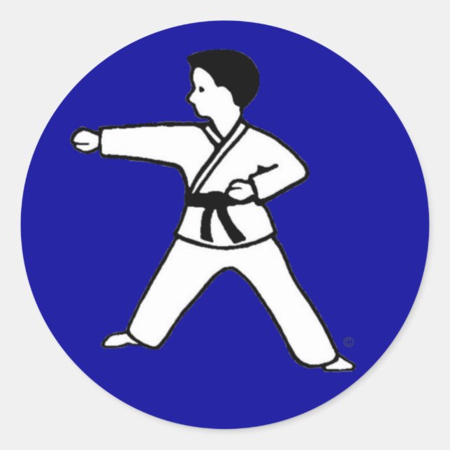 Karate tradicional Kid 3 sobre pegatinas reales az (Anverso)