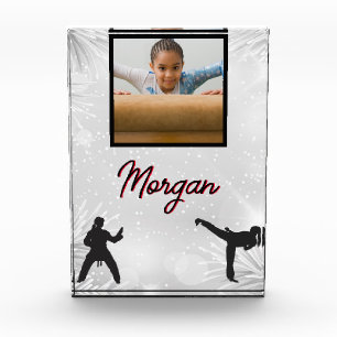 Karate Winter Wonder Foto y nombre personalizados