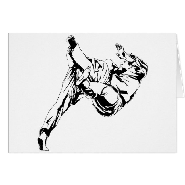 Karate y un judo. Técnicas de tiros (Anverso (Horizontal))