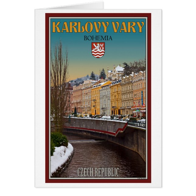 Karlovy Vary - Invierno del río Semnice (Frente)