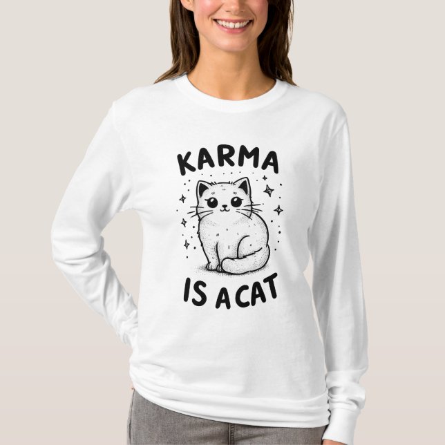 Karma es una camiseta de larga manga de arte de ga (Anverso)