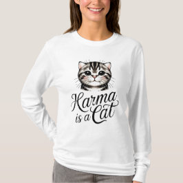 Karma es una camiseta de manga larga de gato para