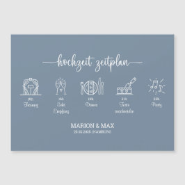 Kärtchen Zeitplan Hochzeit Dusty Blue 01
