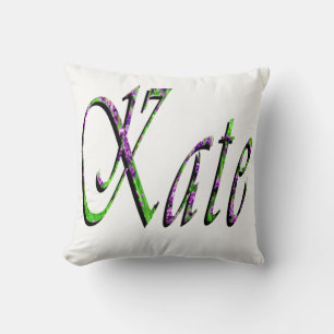 Kate, Nombre, Logotipo, Cojín De Tira Blanca