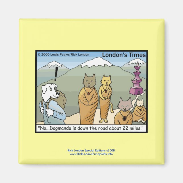 Katmandu y el imán gracioso Personalizado de Dogma (Frente)