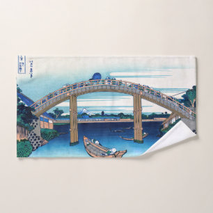 Katsushika Hokusai - Bajo el puente Mannen, Fukaga