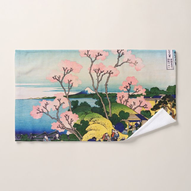 Katsushika Hokusai - Gotenyama, Tokaido, Shinagawa (Toalla de mano)