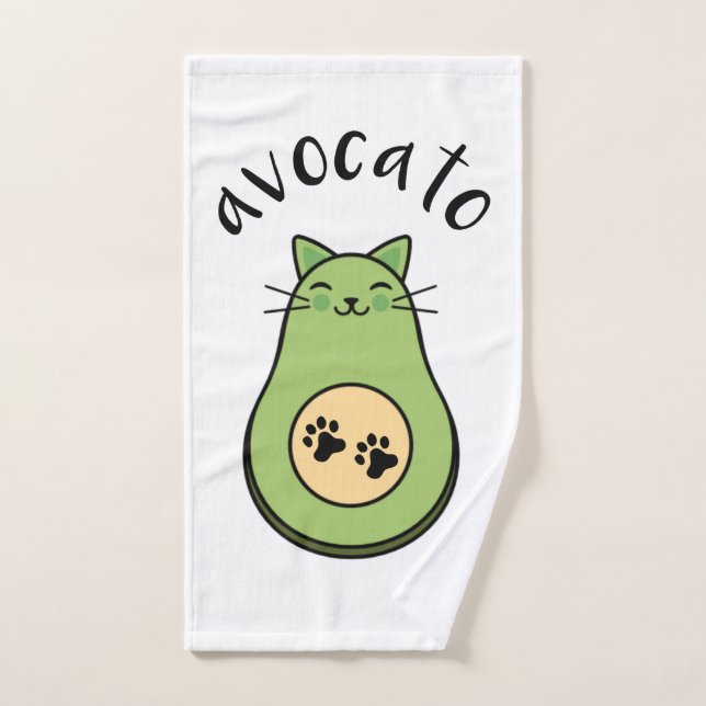 Katze als Avocado avocato (Toalla de mano)