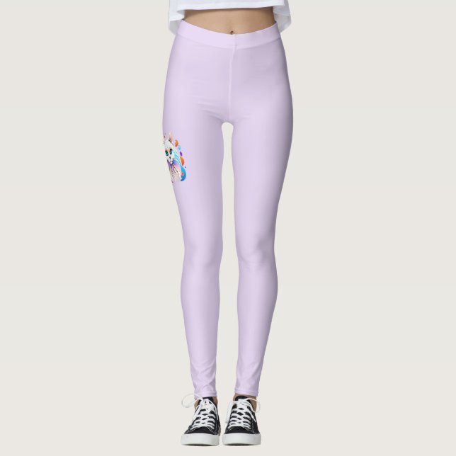 Katzen Grafik Leggings (Anverso)