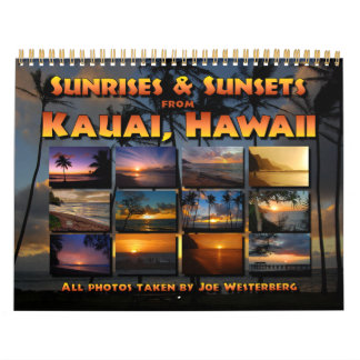 Kauai, Hawaii, calendario del amanecer del atardec