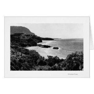 Kauai, Hawaii - Vista de la bahía y playa de Lumah