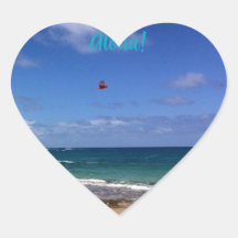 Kauai heart Aloha pegatina