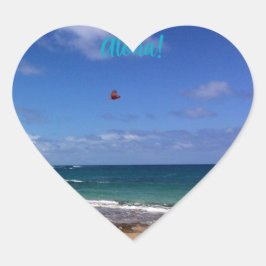 Kauai heart Aloha pegatina