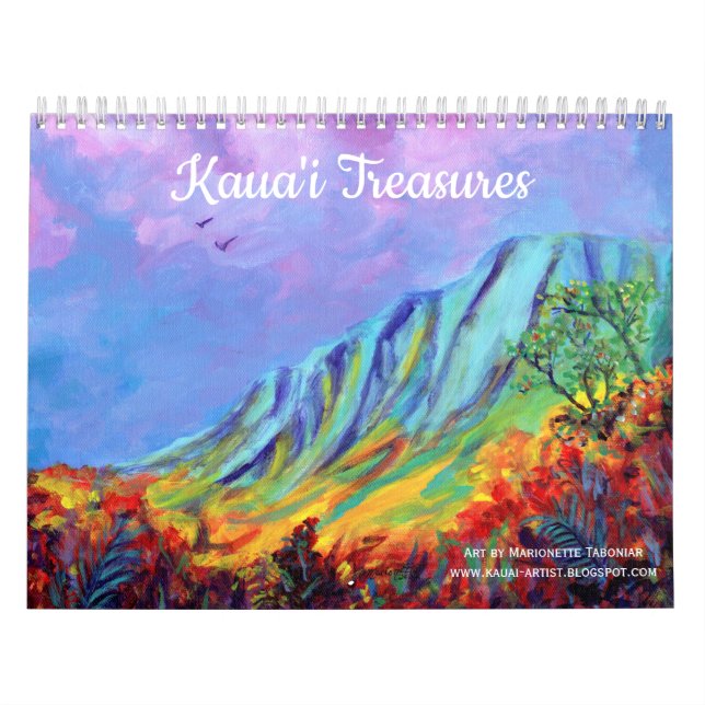 Kauai Seascapes y paisajes calendario hawaiano (Tapa)