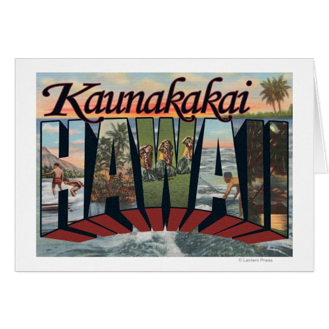 Kaunakakai, Hawaii - Escenas de letras grandes (Anverso (Horizontal))