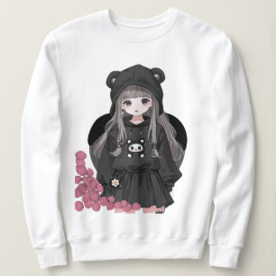 Kawaii Anime Chica Hoodie Sudadera Estética