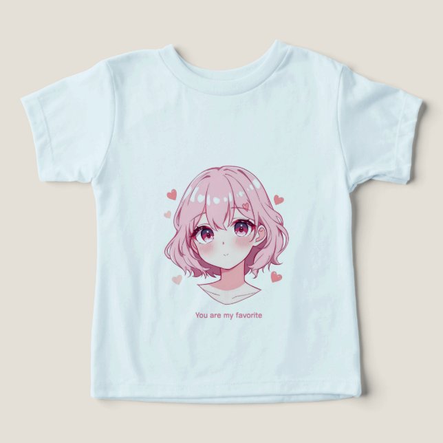 Kawaii Anime Girl Valentine Sweatshirt (Diseño delantero )