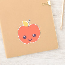 Kawaii Apple Kiss-Cut Vinyl Pegatina