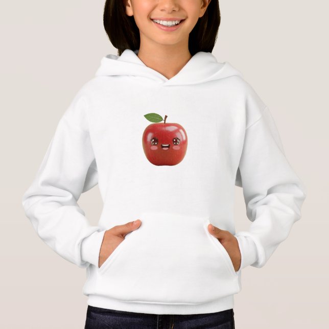 Kawaii Apple Sweatshirt with Cute Hood (Anverso)