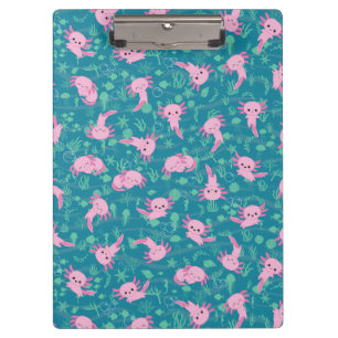 Kawaii Axolotl en el Portapapeles del Océano