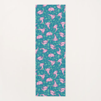 Kawaii Axolotl en Ocean Yoga Mat