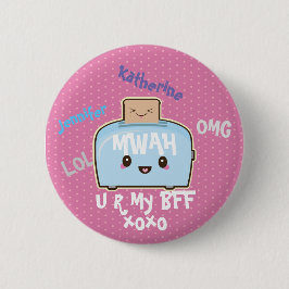 Kawaii BFF botón de amistad personalizado