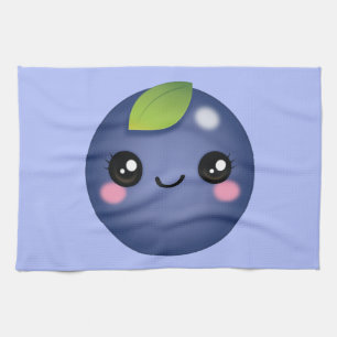 Kawaii Blueberry Kitchen Toalla