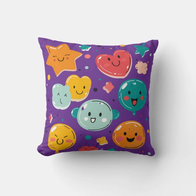 Kawaii Candy Dreams Cojín decorativo (Anverso)