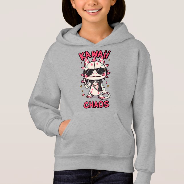 Kawaii Caos Gafas de Sol Cool Axolotl Chaqueta de  (Anverso)