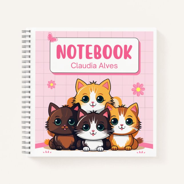 Kawaii Cat Squad — Cuaderno de gatitos lindos para (Anverso)
