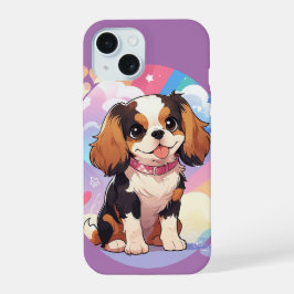 Kawaii Cavalier Rey Charles Pastel Arcoiris