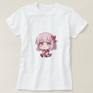 Kawaii Chibi camiseta de Anime Chica