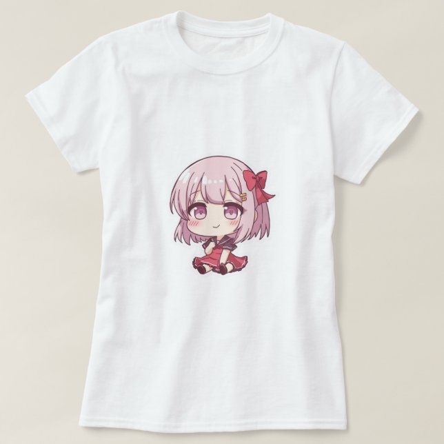 Kawaii Chibi camiseta de Anime Chica (Diseño del anverso)