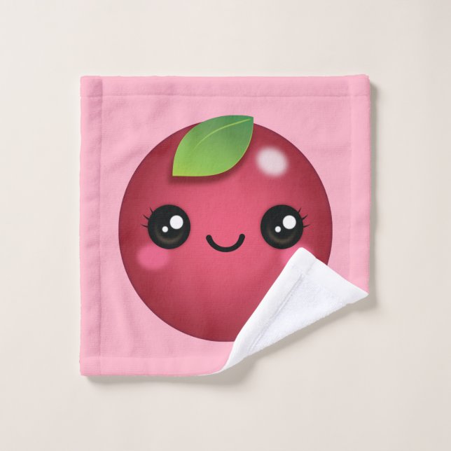 Kawaii Cranberry Wash Cloth (Toallita)