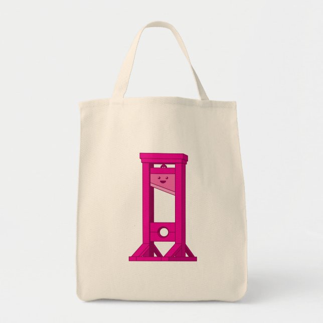 Kawaii Cute Guillotine Rosa Bolsa De Tote (Frente)