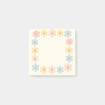 Kawaii Daisy Border Sticky Notes - Publicar Notas