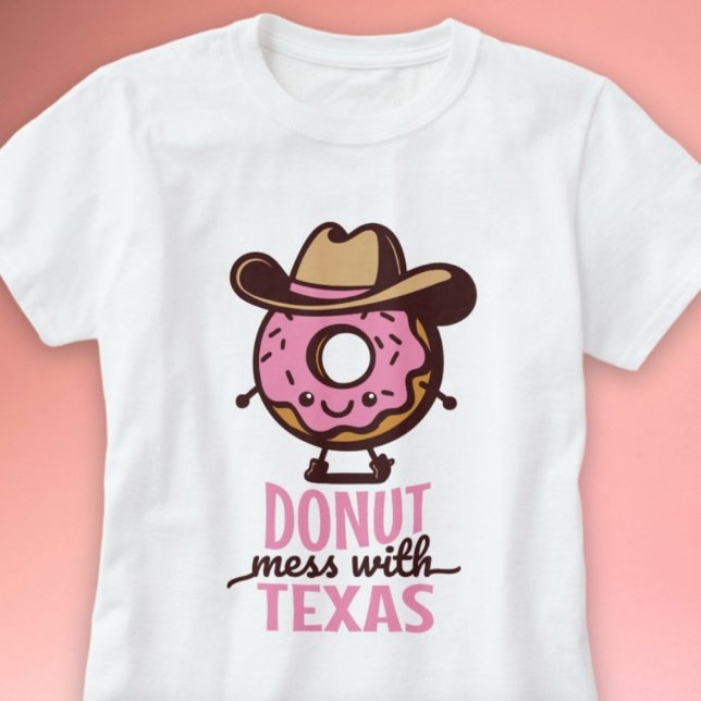 Kawaii Donut Mess con la camiseta de Texas (Kawaii Donut Mess with Texas Cute Shirt)