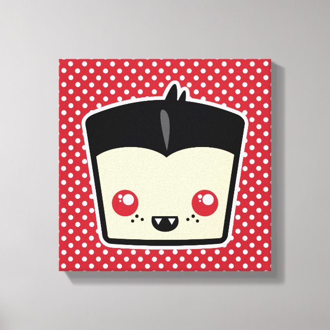 Kawaii Dracula Lienzo envuelto (Anverso)