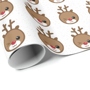 Kawaii el papel de regalo rojo del navidad del