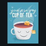 Kawaii, eres mi copa de arte de cocina de té<br><div class="desc">Ilustracion lindo de una taza con té lleno en ella. Tanto el bolso de té como la taza tienen sonrisas dulces en la cara. La etiqueta del bolso de té tiene un texto que dice "beau-tea-ful". El texto encima del ilustracion dice "eres mi taza de té", y hay corazones flotantes...</div>