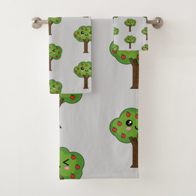 Kawaii feliz árbol de manzanas (In situ)