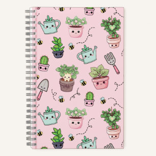 Kawaii Gardening House Planta de cuaderno en espir