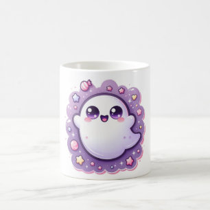 Kawaii Ghost Mug Cute Pastel Halloween Copa